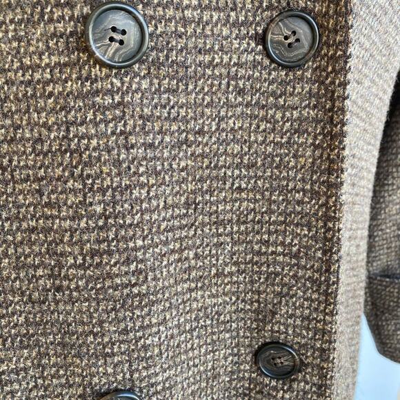 Vintage 70's/80’s Geoffrey Beene for Gallant Tweed Peacoat US 12 - Picture 3 of 11